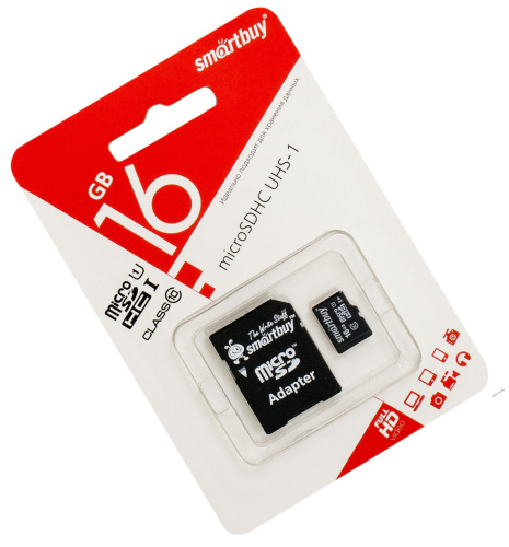 Карта памяти 16Gb Micro SD SmartBuy класс 10, фото 3