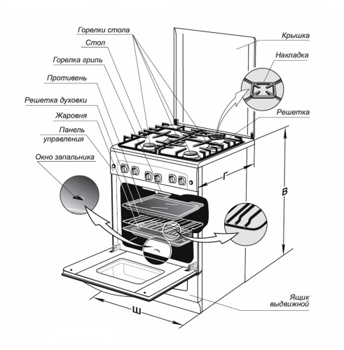 Газовая плита Гефест 5100-02 0010 корич. фото 9