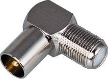 Переход гнездо F- штекер TV угловой,