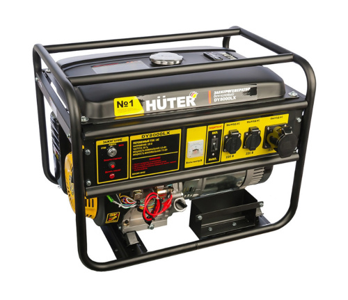 Бензогенератор Huter DY8000L. фото 3