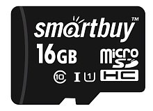 Карта памяти 16Gb Micro SD SmartBuy класс 10,