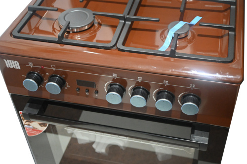 Газоэлектрическая плита Yuta GS-66CF4-EDCLGB06 Brown фото 12