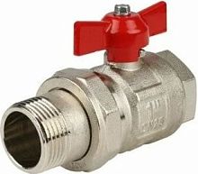Кран шаровый без накидной гайки, бабочка НВ 3/4 "IDEAL,