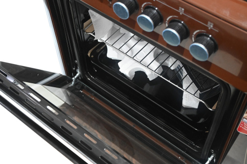 Газоэлектрическая плита Yuta GS-66CF4-EDCLGB06 Brown фото 2