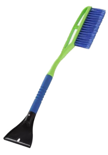 Щетка для снега+скребок 42,5 см зеленая фото 4